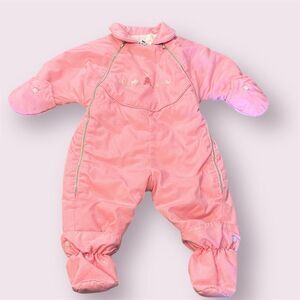 KUTE KIDDIES Snowveralls Vintage Windmill Embroidered Snowsuit Union Made